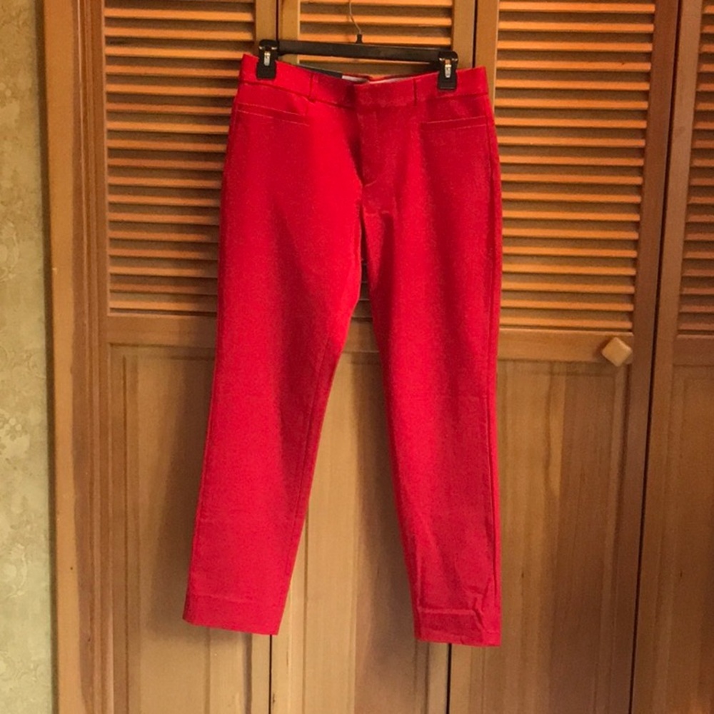 Banana Republic Red “Sloan” Ankle Pants